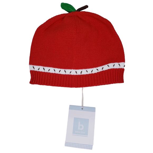 bella bliss Other - NWT BELLA BLISS Handmade in Peru 100% Cotton Apple Children's Cap Beanie Red